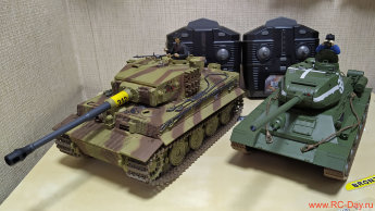 Продвинутый танковый бой Waltersons Tiger I + Т-34/85