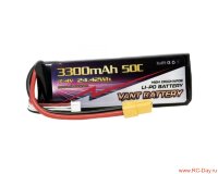 Аккумулятор Li-Po 7.4V 3300mAh 50C soft case battery and XT60 plug