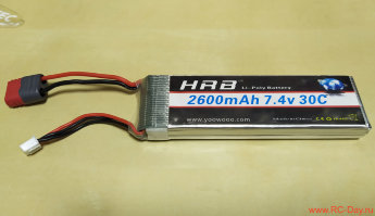 Аккумулятор HRB Li-Po 7.4V 2600mah 30C